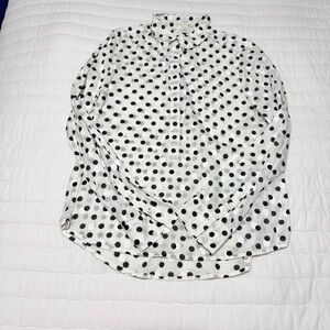 JCrew Jacquard dot popover shirt